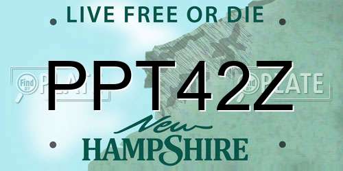 PPT42Z New Hampshire License Plate
