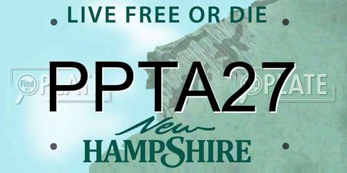 PPTA27 New Hampshire License Plate
