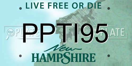 PPTI95 New Hampshire License Plate