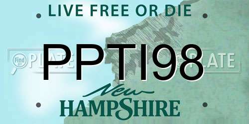 PPTI98 New Hampshire License Plate
