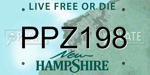 PPZ198 New Hampshire License Plate