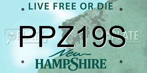 PPZ19S New Hampshire License Plate