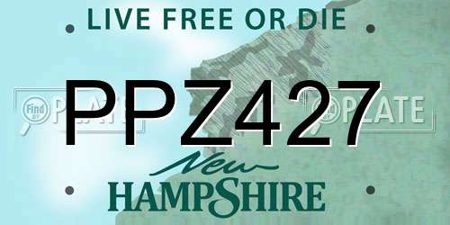 PPZ427 New Hampshire License Plate