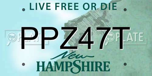 PPZ47T New Hampshire License Plate