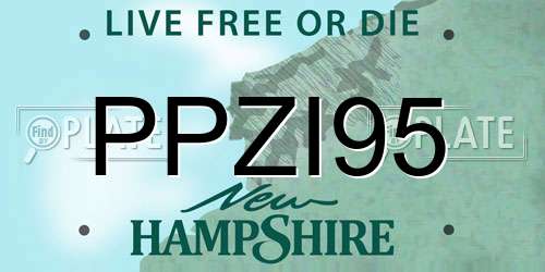 PPZI95 New Hampshire License Plate
