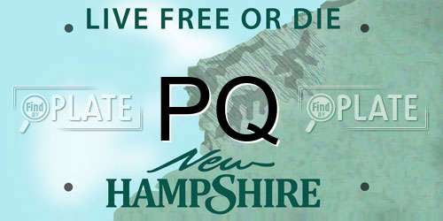 PQ New Hampshire License Plate