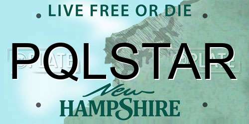 PQLSTAR New Hampshire License Plate