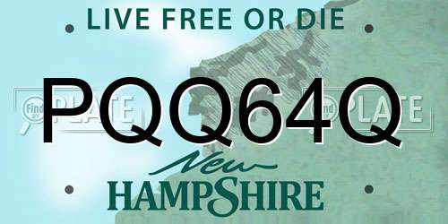 PQQ64Q New Hampshire License Plate