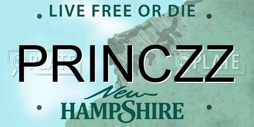 PRINCZZ New Hampshire License Plate