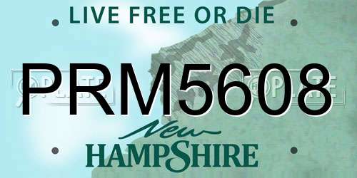 PRM5608 New Hampshire License Plate