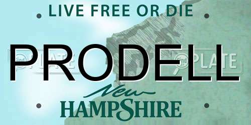 PRODELL New Hampshire License Plate