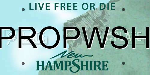 PROPWSH New Hampshire License Plate