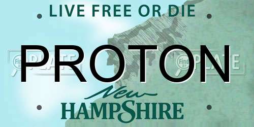 PROTON New Hampshire License Plate