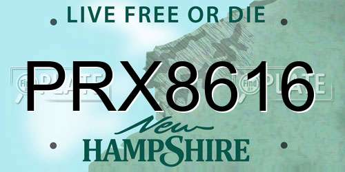 PRX8616 New Hampshire License Plate