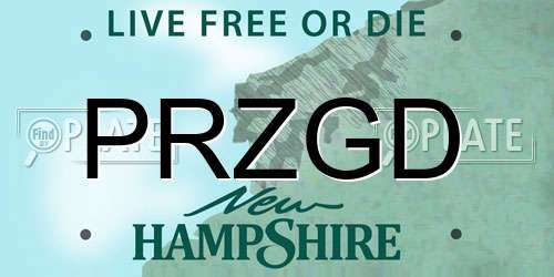 PRZGD New Hampshire License Plate