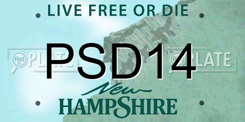 PSD14 New Hampshire License Plate
