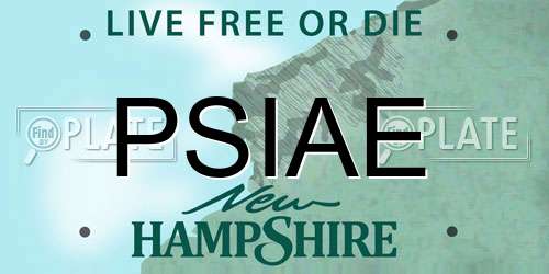 PSIAE New Hampshire License Plate