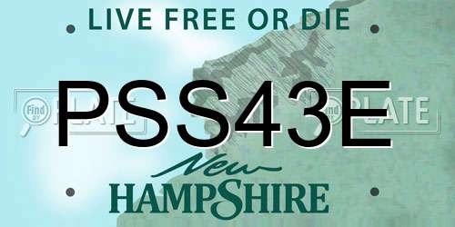 PSS43E New Hampshire License Plate