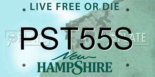 PST55S New Hampshire License Plate