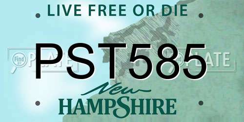 PST585 New Hampshire License Plate