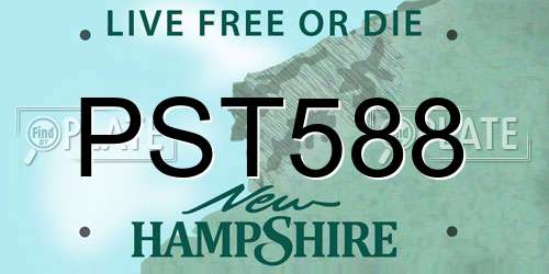 PST588 New Hampshire License Plate