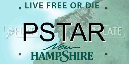 PSTAR New Hampshire License Plate