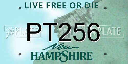PT256 New Hampshire License Plate