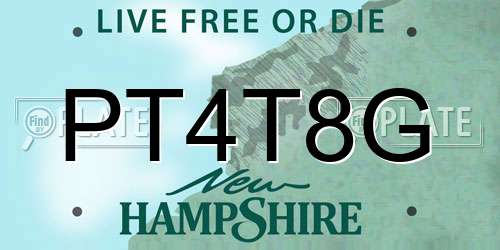 PT4T8G New Hampshire License Plate