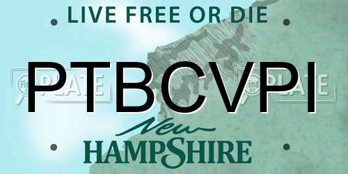 PTBCVPI New Hampshire License Plate