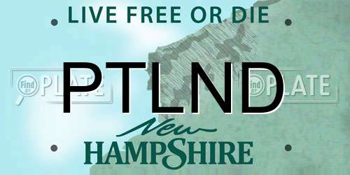 PTLND New Hampshire License Plate