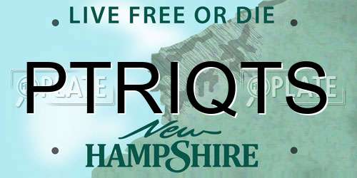 PTRIQTS New Hampshire License Plate