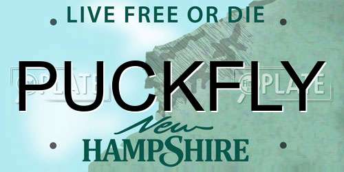 PUCKFLY New Hampshire License Plate