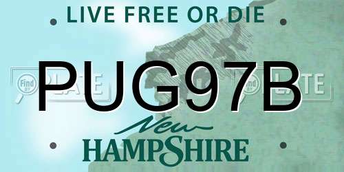 PUG97B New Hampshire License Plate
