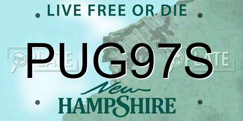 PUG97S New Hampshire License Plate