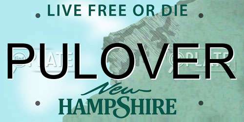 PULOVER New Hampshire License Plate