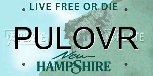 PULOVR New Hampshire License Plate