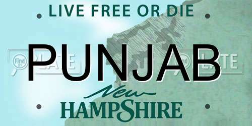 PUNJAB New Hampshire License Plate