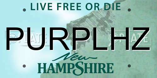 PURPLHZ New Hampshire License Plate