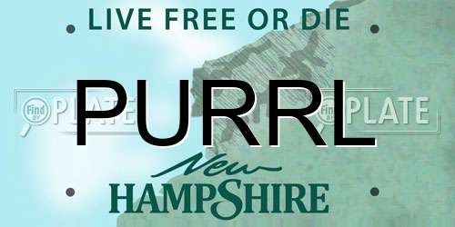 PURRL New Hampshire License Plate