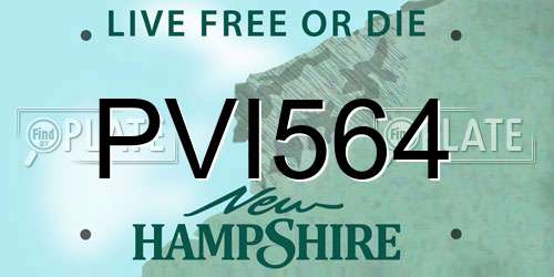 PVI564 New Hampshire License Plate
