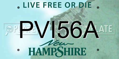 PVI56A New Hampshire License Plate
