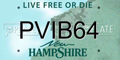 PVIB64 New Hampshire License Plate