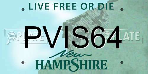 PVIS64 New Hampshire License Plate