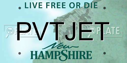 PVTJET New Hampshire License Plate