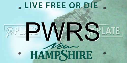 PWRS New Hampshire License Plate