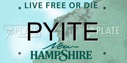 PYITE New Hampshire License Plate
