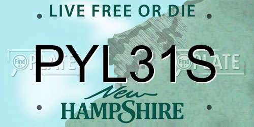 PYL31S New Hampshire License Plate