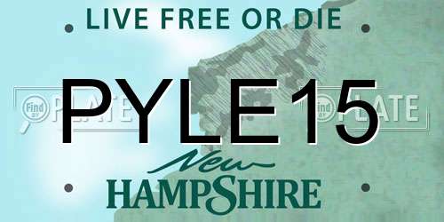 PYLE15 New Hampshire License Plate