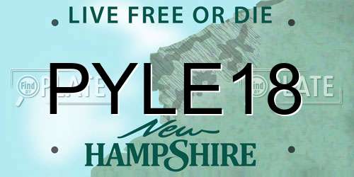 PYLE18 New Hampshire License Plate