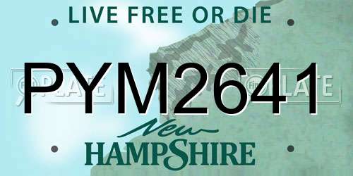 PYM2641 New Hampshire License Plate